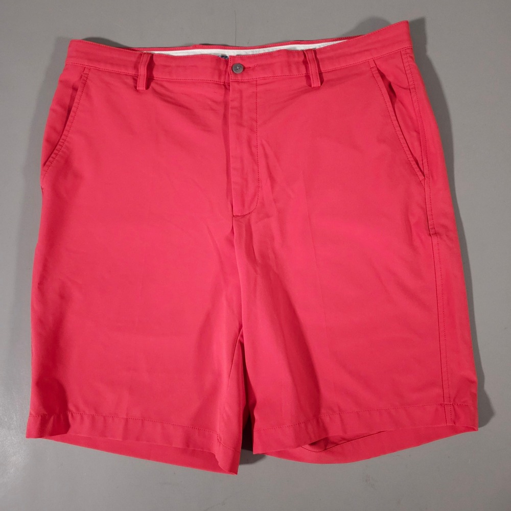 FootJoy Golf Shorts Mens 38 Pink Performance Stretch Flat Front FJ Logo